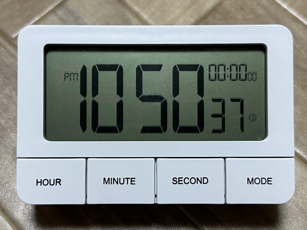 デジタルタイマー時計　時計モード